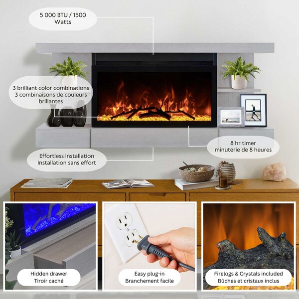 Mantel Shelf with Fireplace